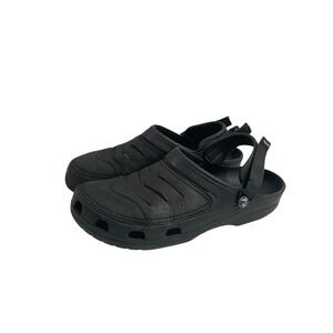 Crocs Men's Yukon Vista‎ II Black Clogs Sandals Size 11 comfort rubber leather